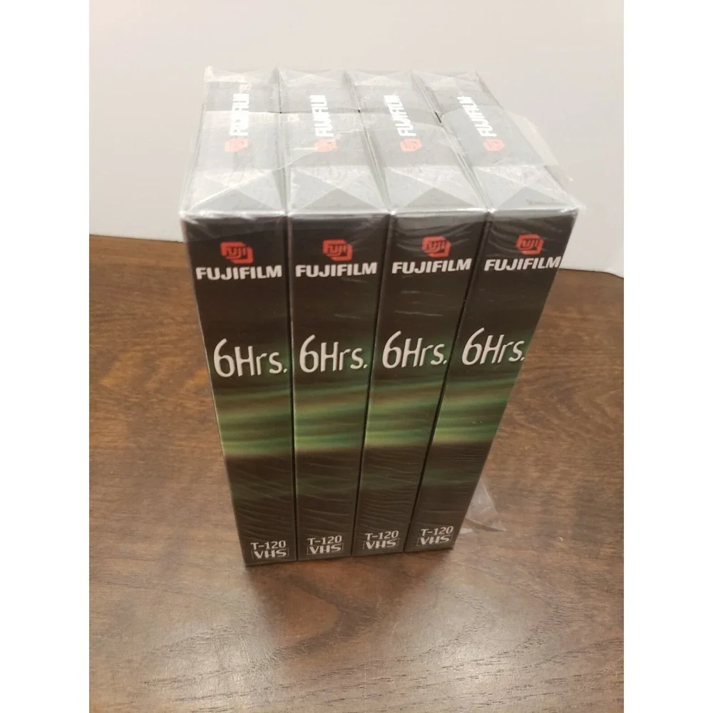 Lot of‎ 4 Sealed Fujifilm T-120 VHS Tapes Blank 6 Hrs NEW